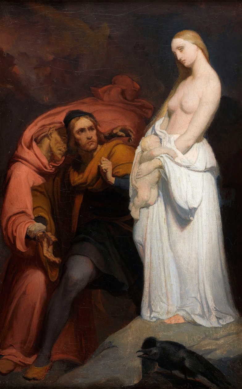 玛格丽特抱着她死去的孩子，约1846年。 作者 艾瑞·谢弗（Ary Scheffer）