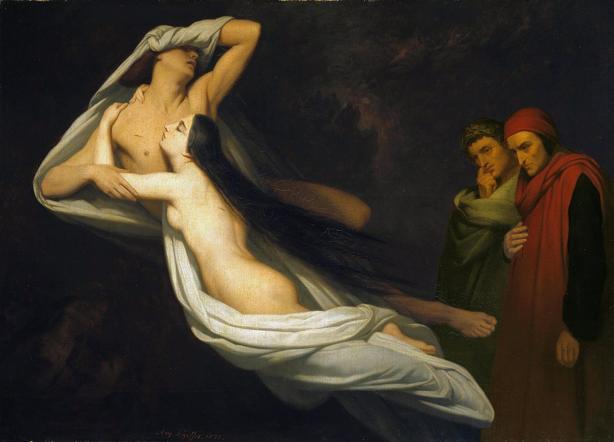 保罗和弗朗西斯卡，1854年 作者 艾瑞·谢弗（Ary Scheffer）