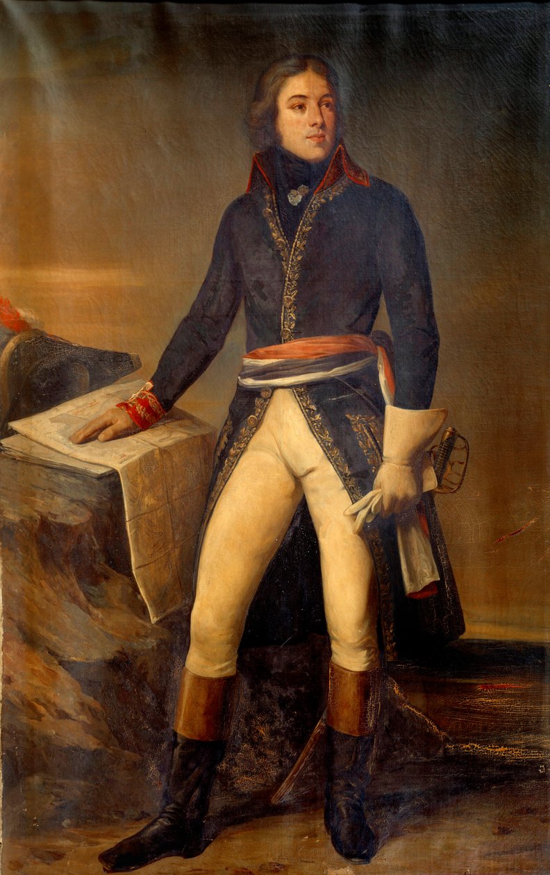 拉扎尔·路易斯·霍什将军 (1768-1797) 的肖像，由 Ary Scheffer (1795-1858) 绘制，1835 年巴黎，Musee de l