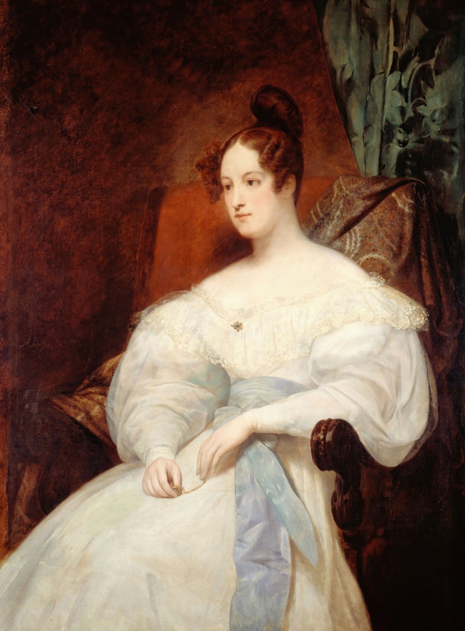 1812-1850年奥尔良公主路易丝的肖像，1833年。 作者 艾瑞·谢弗（Ary Scheffer）