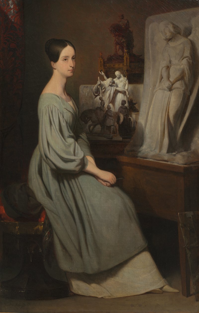 玛丽·道兰公主（MariedOrléans）在她的工作室中c。 1838年。 作者 艾瑞·谢弗（Ary Scheffer）
