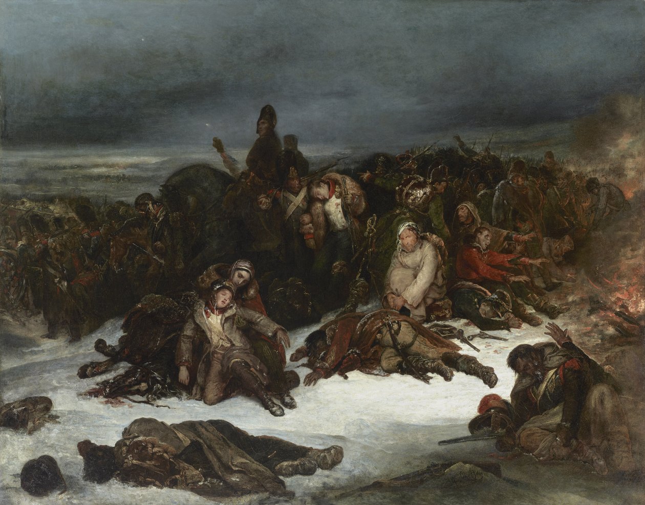 1812 年拿破仑军队从俄罗斯撤退 作者 艾瑞·谢弗（Ary Scheffer）