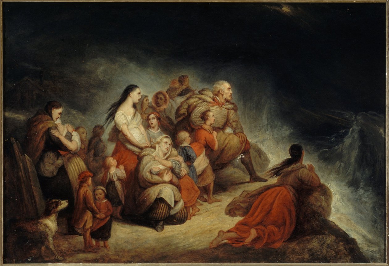 风暴》，约 1820 年（木板油画，画布镀金） 作者 艾瑞·谢弗（Ary Scheffer）
