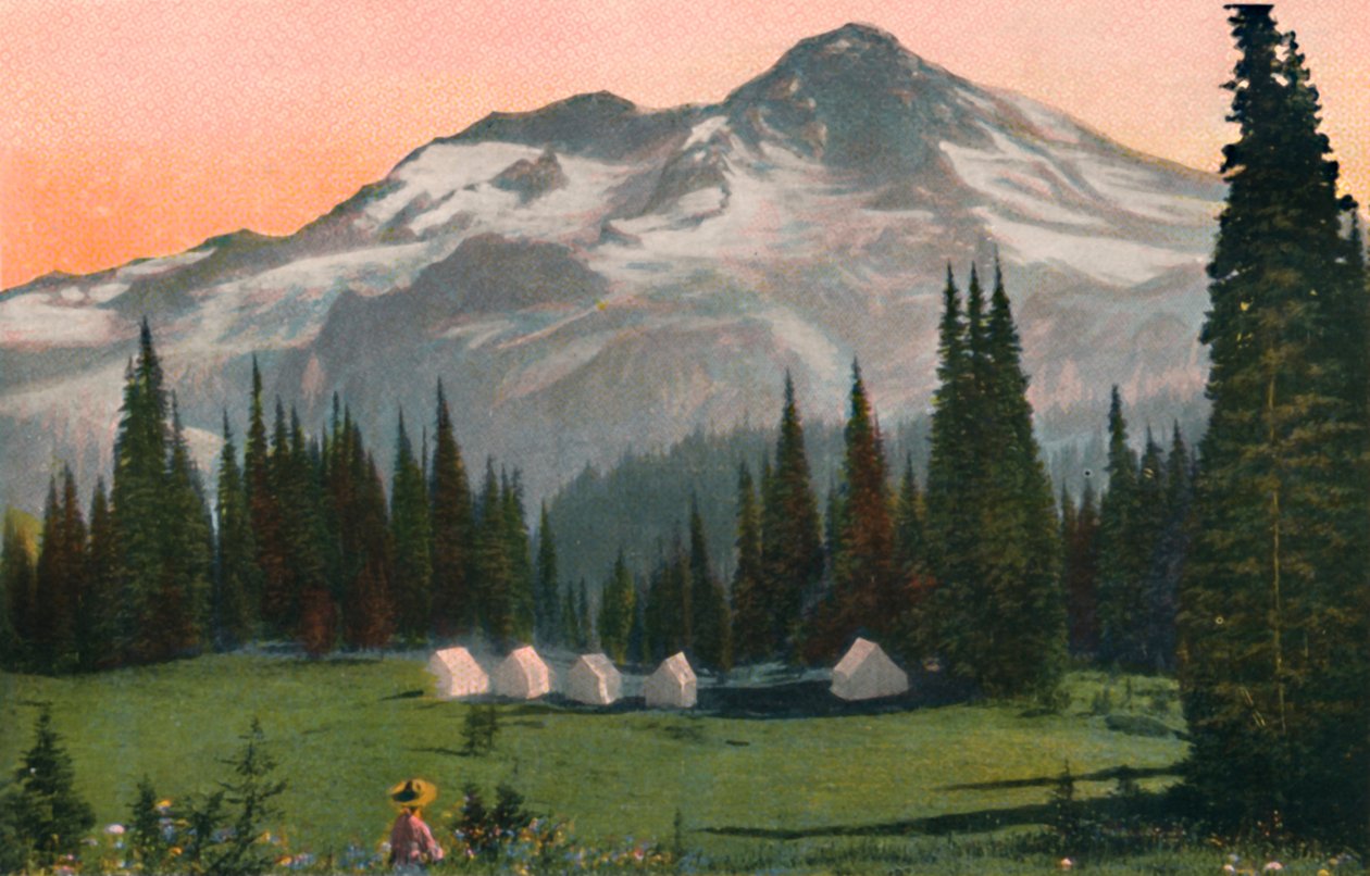 来自印度亨利的雷尼尔山（c1916） 作者 阿萨尔·柯蒂斯（Asahel Curtis）