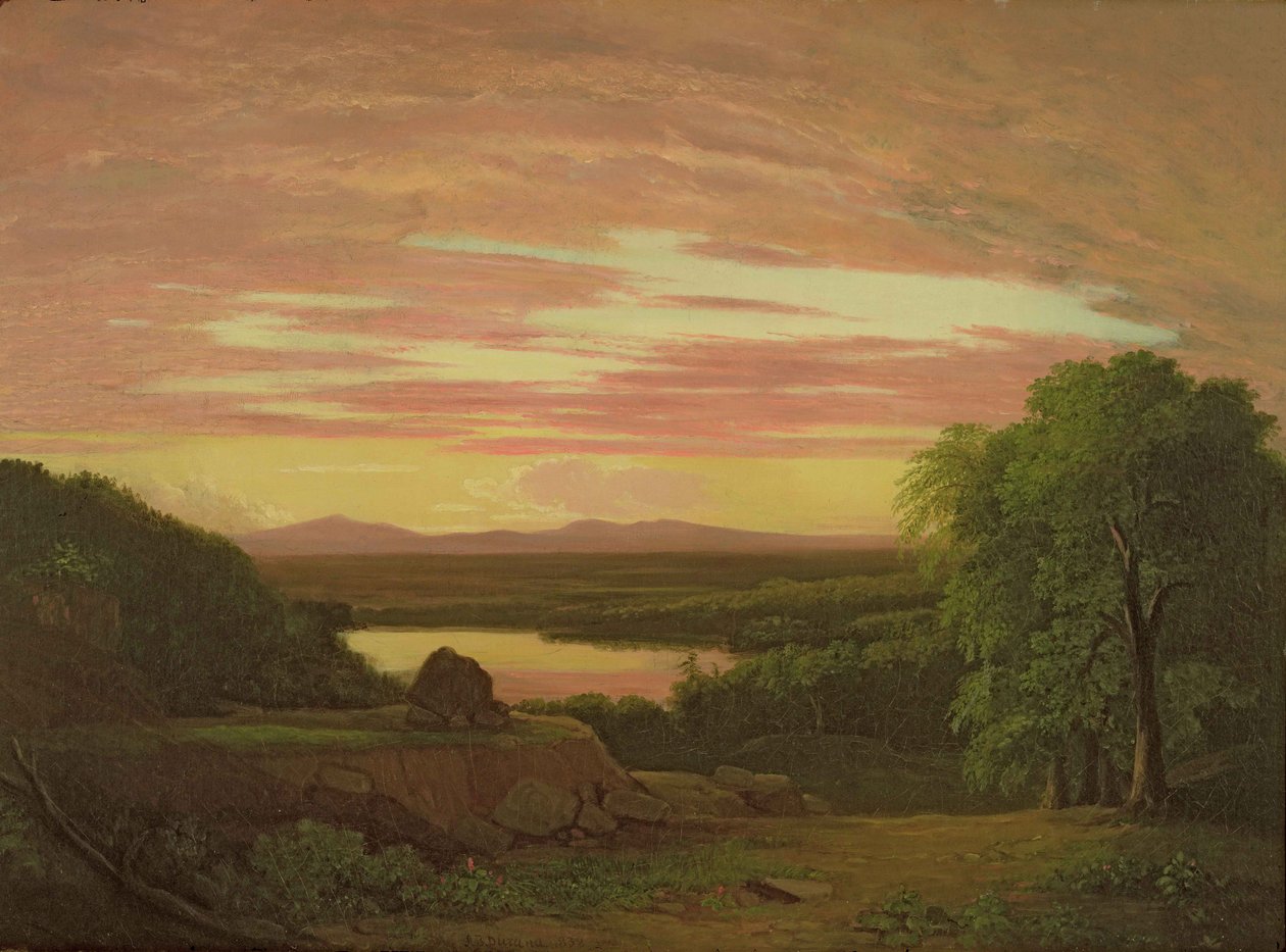 景观，日落，1838年 作者 阿舍·布朗·杜兰德