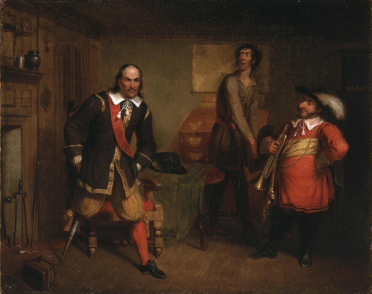 Peter Stuyvesant（1592-1672）和1835年的小号手 作者 阿舍·布朗·杜兰德