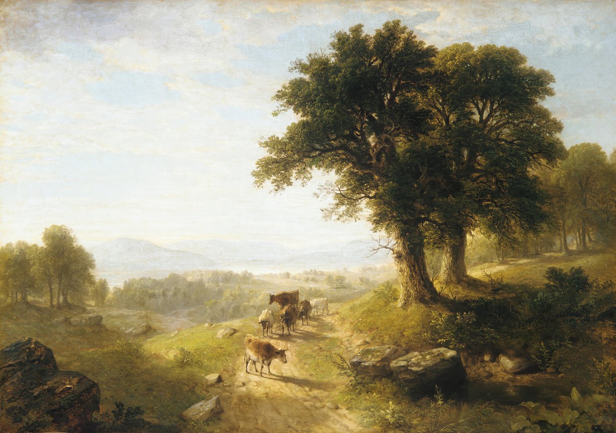 河流景象，1854年。 作者 阿舍·布朗·杜兰德