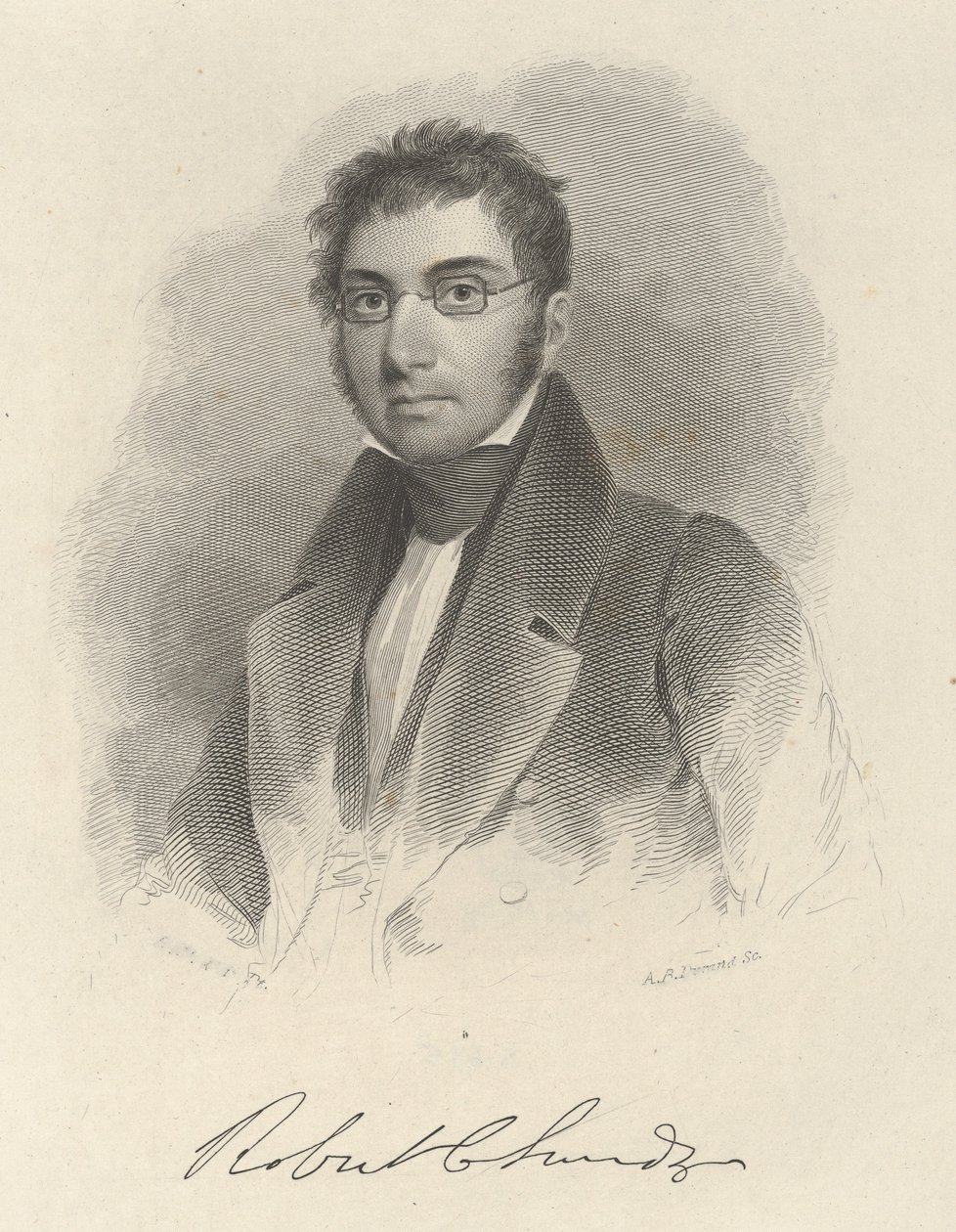Robert C.桑兹，约1829年。 作者 阿舍·布朗·杜兰德