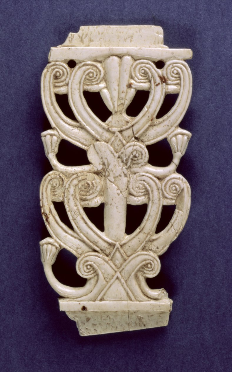 Palmete碎片从堡垒Shalmaneser，Nimrud，公元前8世纪 作者 亚述学校