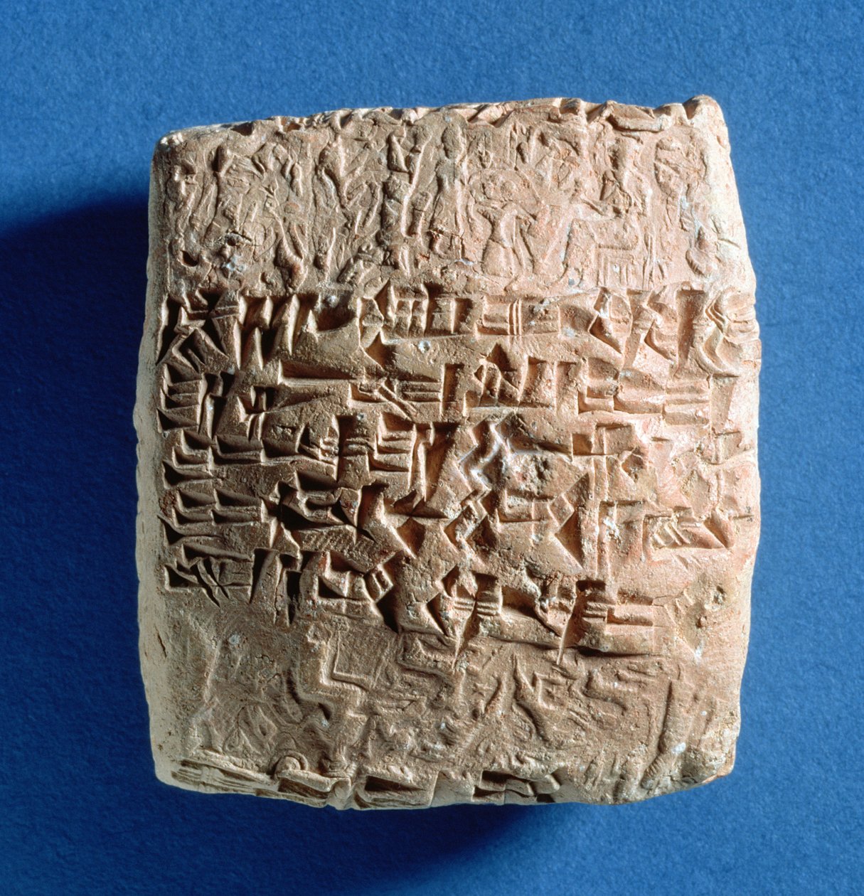 平板电脑记录谷物销售从Kultepe，土耳其，亚述，公元前19世纪（烤粘土） 作者 亚述学校