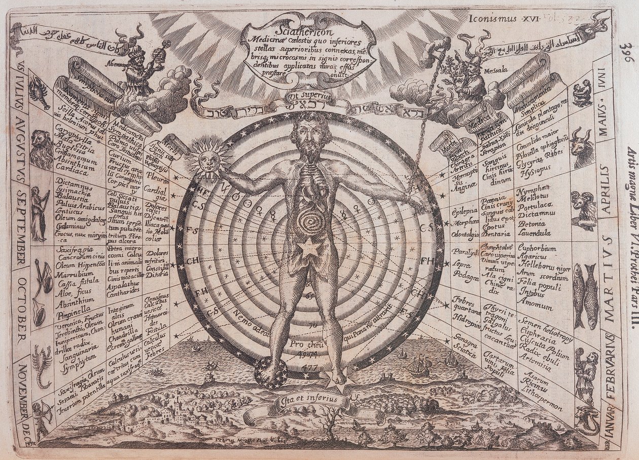 占星图，1646年 作者 阿塔纳修斯·基歇尔