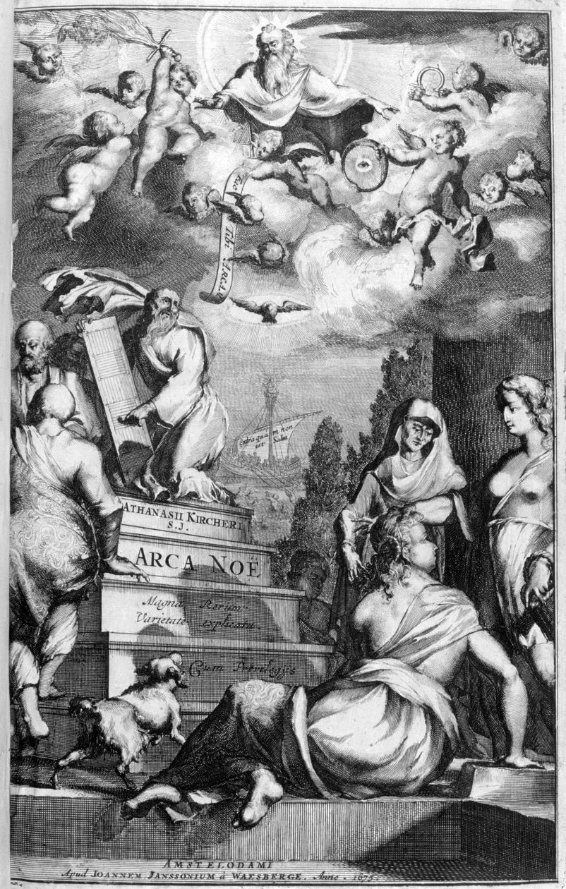 Arca Noe的正装，1675年。 作者 阿塔纳修斯·基歇尔