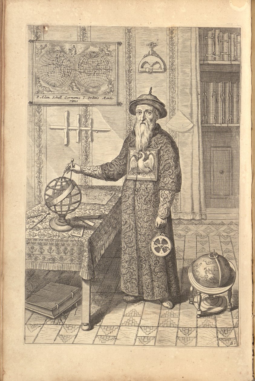 约翰·亚当·肖尔·冯·贝尔。出自亚那那修斯·基彻斯中国画报，1667年 作者 阿塔纳修斯·基歇尔