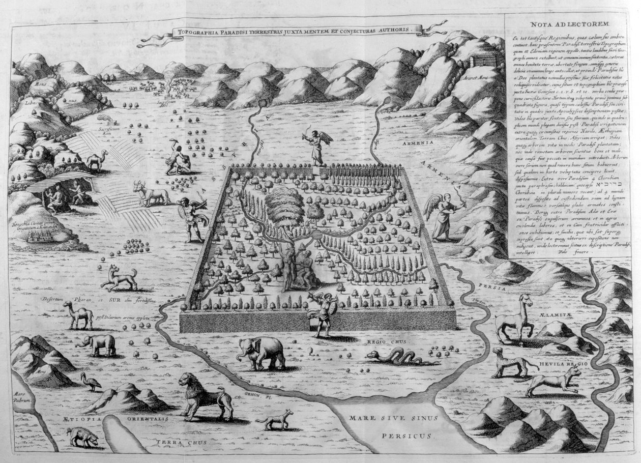 陆地天堂，1675年 作者 阿塔纳修斯·基歇尔
