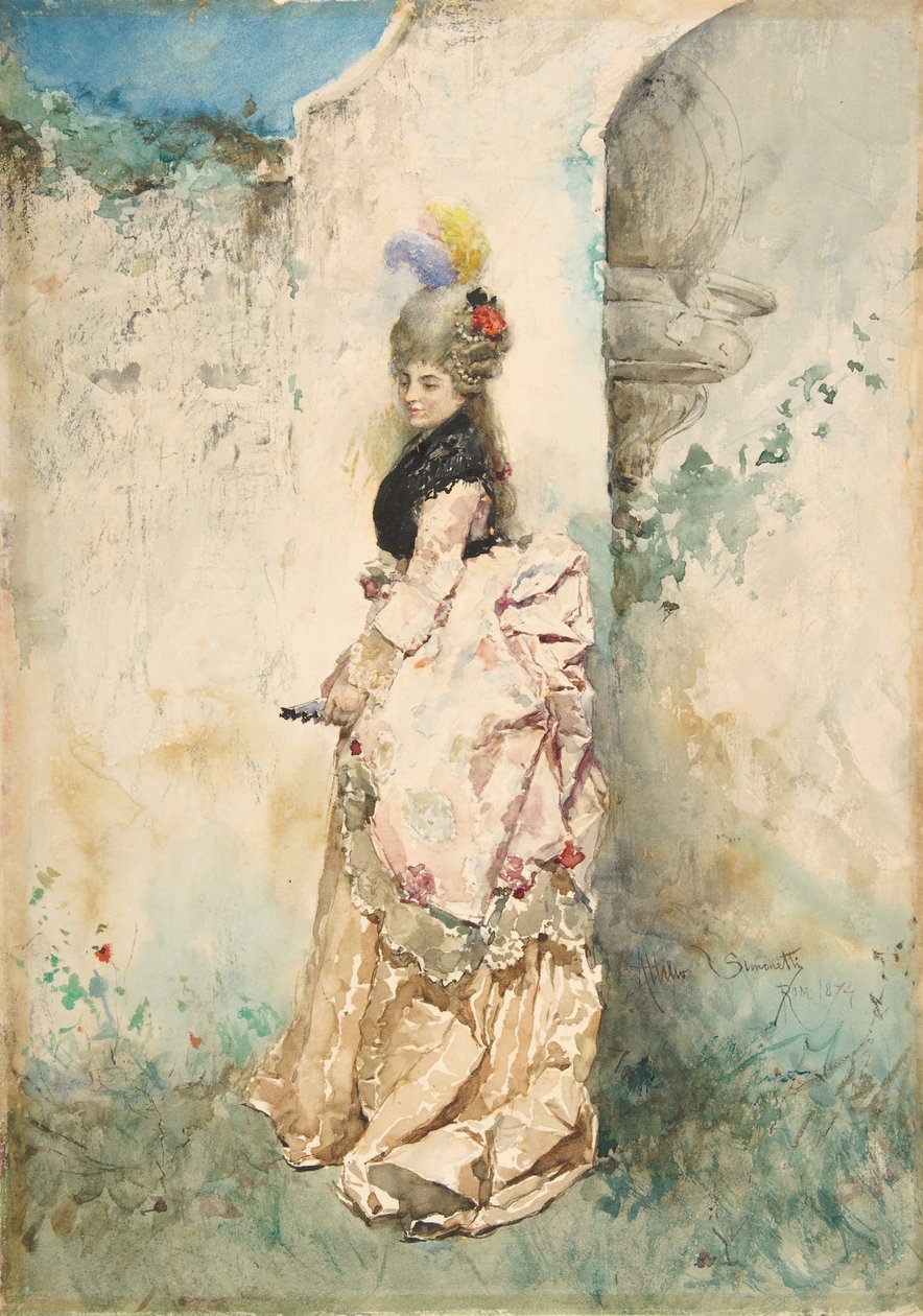 约1863年至1925年，"约会"（The Rendezvous）。 作者 西蒂内蒂（Attilio Simonetti）