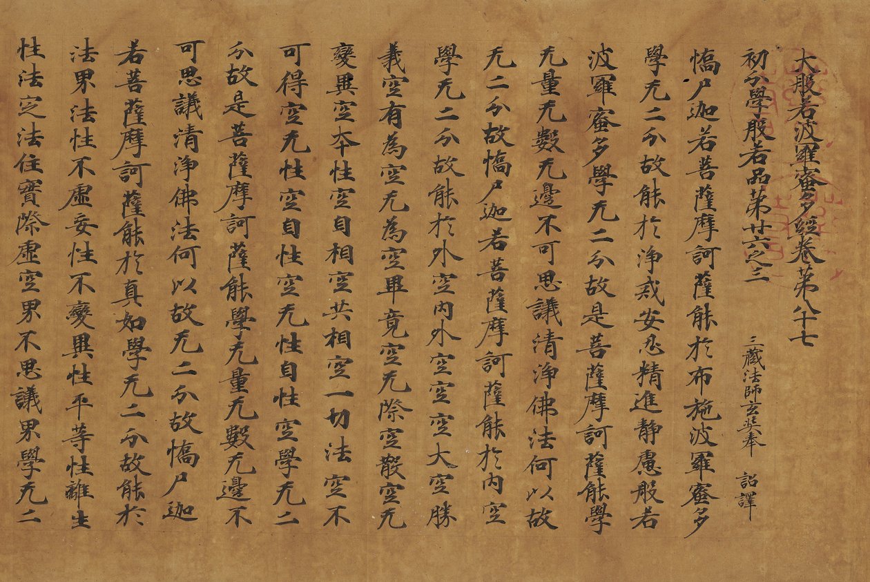 Daihannya-Gyo Sutra（药师寺版） 作者 归因于张森尧
