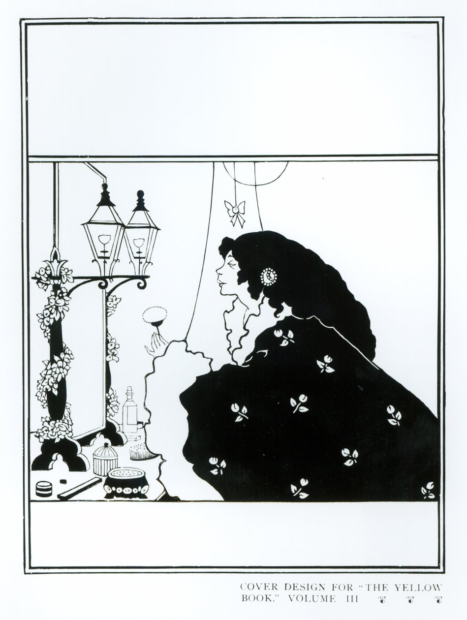 封面设计&39;The Yellow Book&39;，第三卷，c.1894 作者 奥布里·比尔兹利