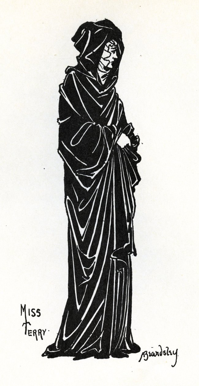 埃伦·特里饰演罗莎蒙德·克利福德（Rosamund de Clifford），在伦敦兰心大戏院（Lyceum Theatre）制作，由丁尼生（Tennyson）创作的诗歌剧“贝克特”（Becket），1893年 作者 奥布里·比尔兹利