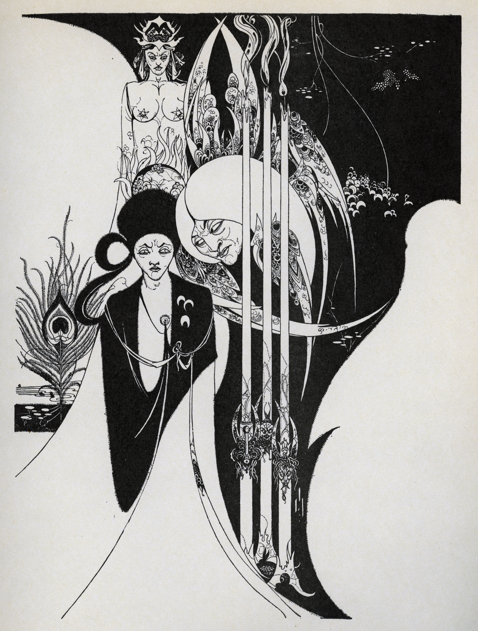 “一个新手以及黑色艺术如何被揭示给他”，1899年 作者 奥布里·比尔兹利