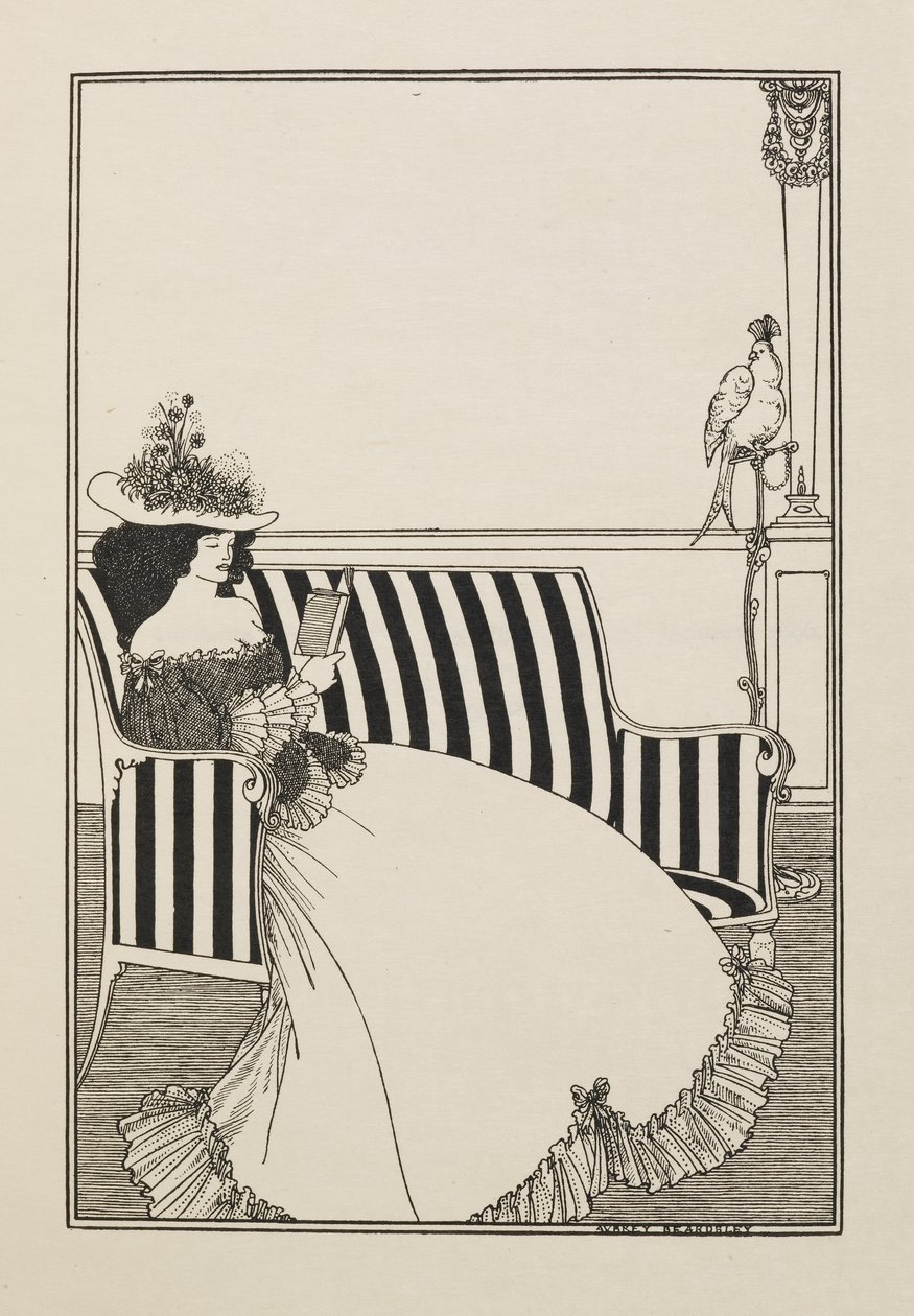 第二本 50 幅绘画作品集的目录封面 作者 奥布里·比尔兹利