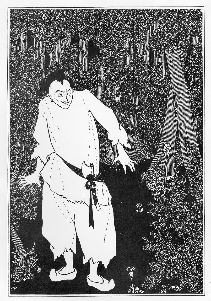 阿里巴巴在伍兹，1897年 作者 奥布里·比尔兹利