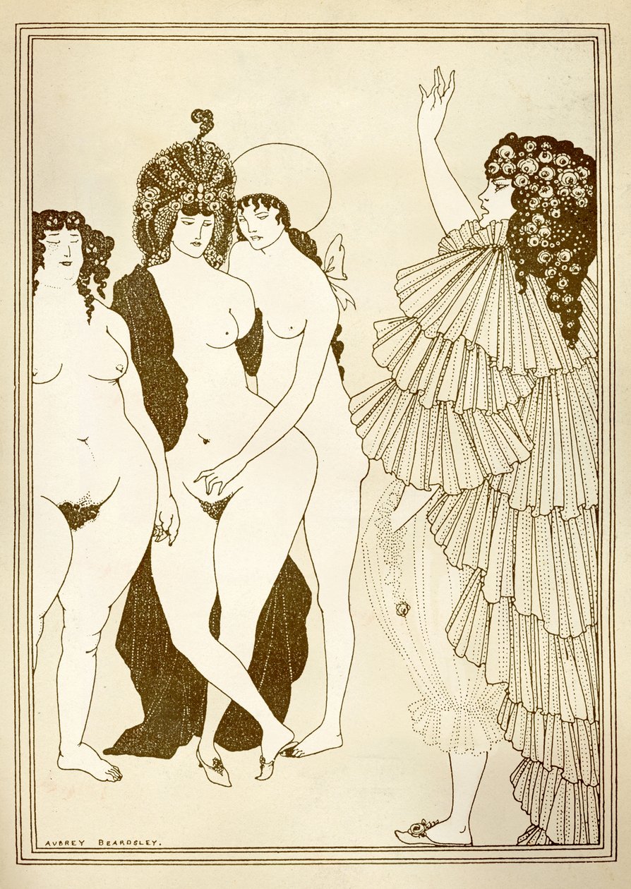 奥布里-比尔斯利（1872-1898 年）为阿里斯托芬的《莱西斯特拉塔》（公元前 411 年）绘制插图 作者 奥布里·比尔兹利
