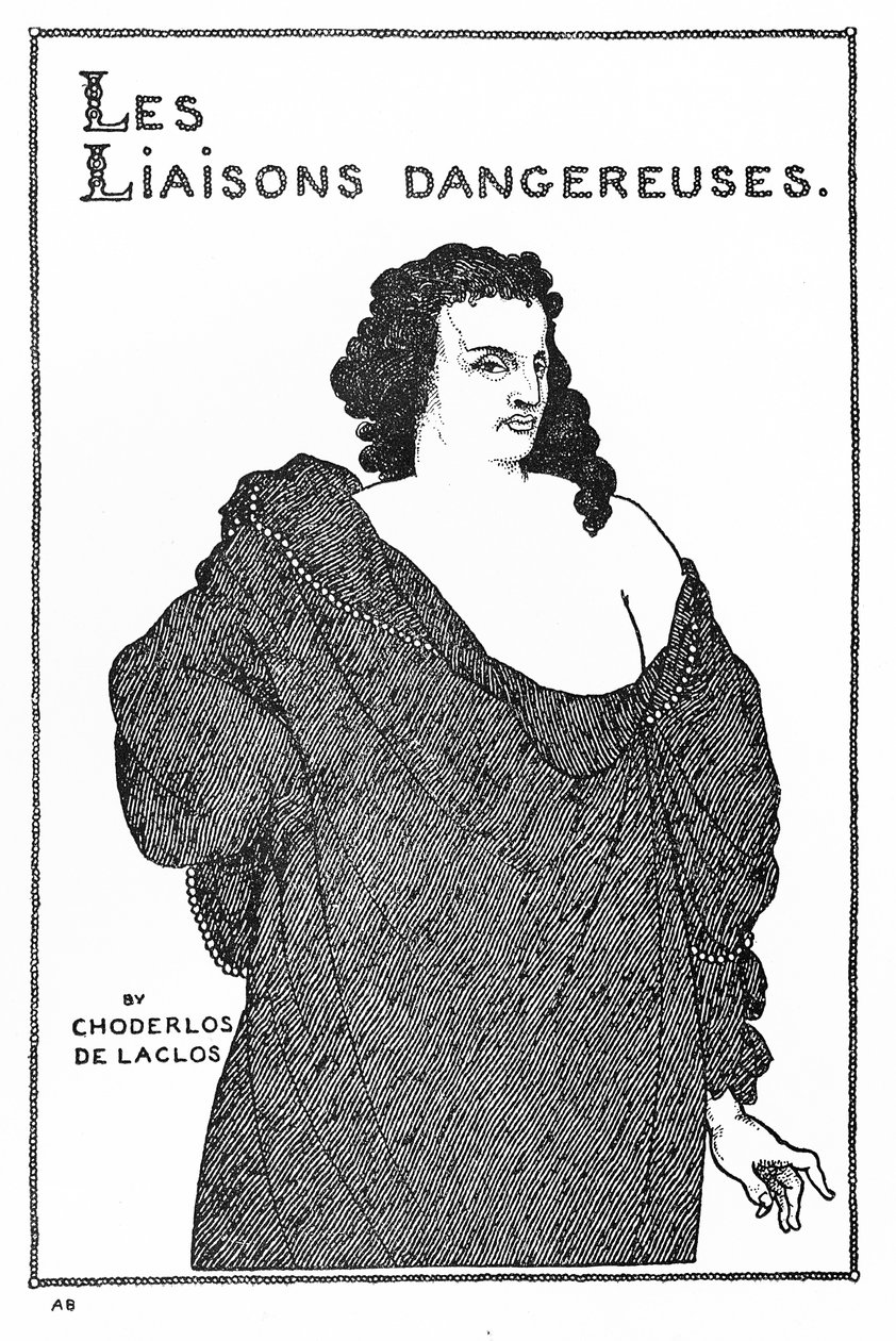 维尔蒙特伯爵，1896年Pierre Cholderlos de Laclos的“危险的理由”的主题 作者 奥布里·比尔兹利