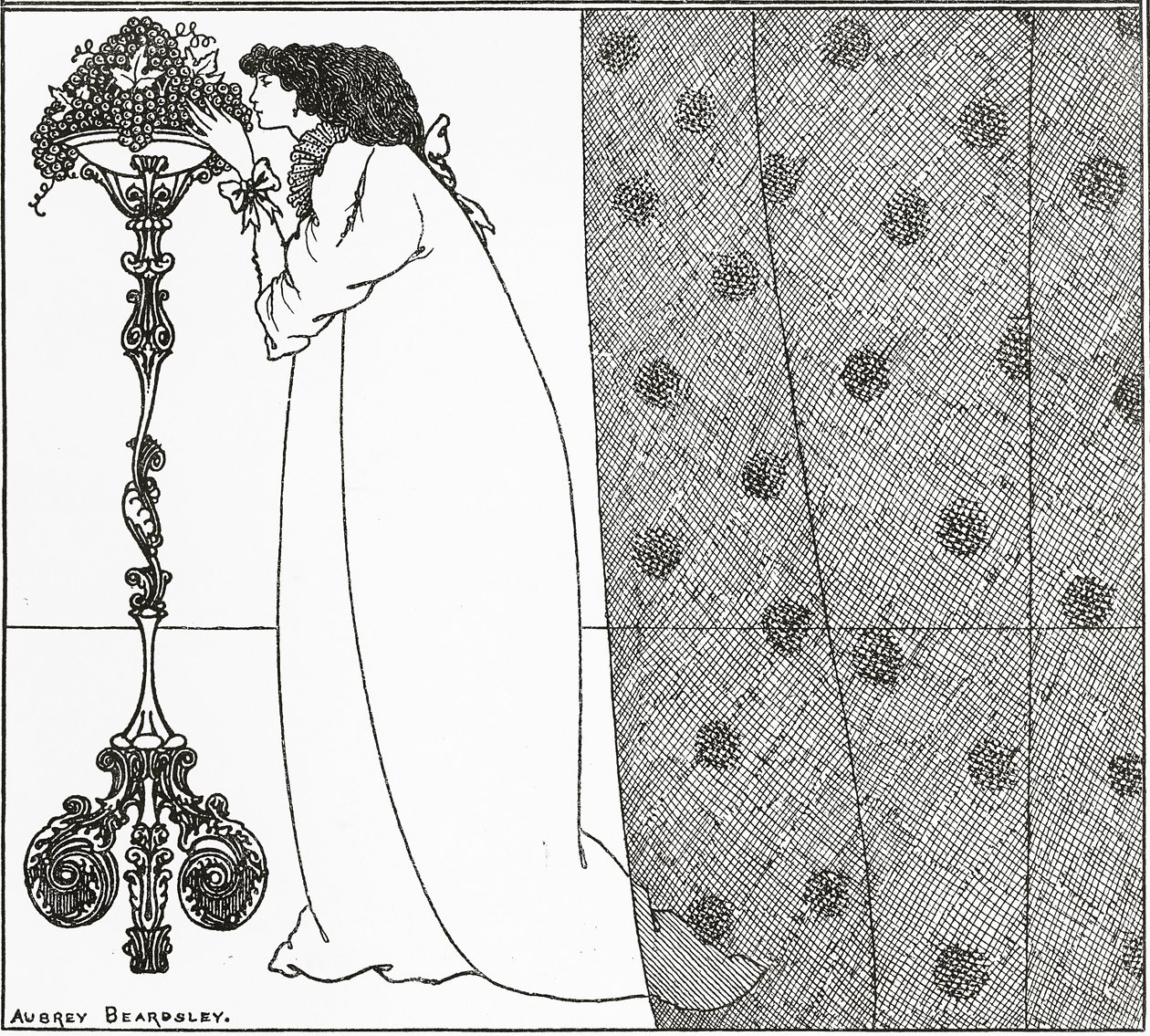封面设计&39;The Savoy&39;，1896年 作者 奥布里·比尔兹利