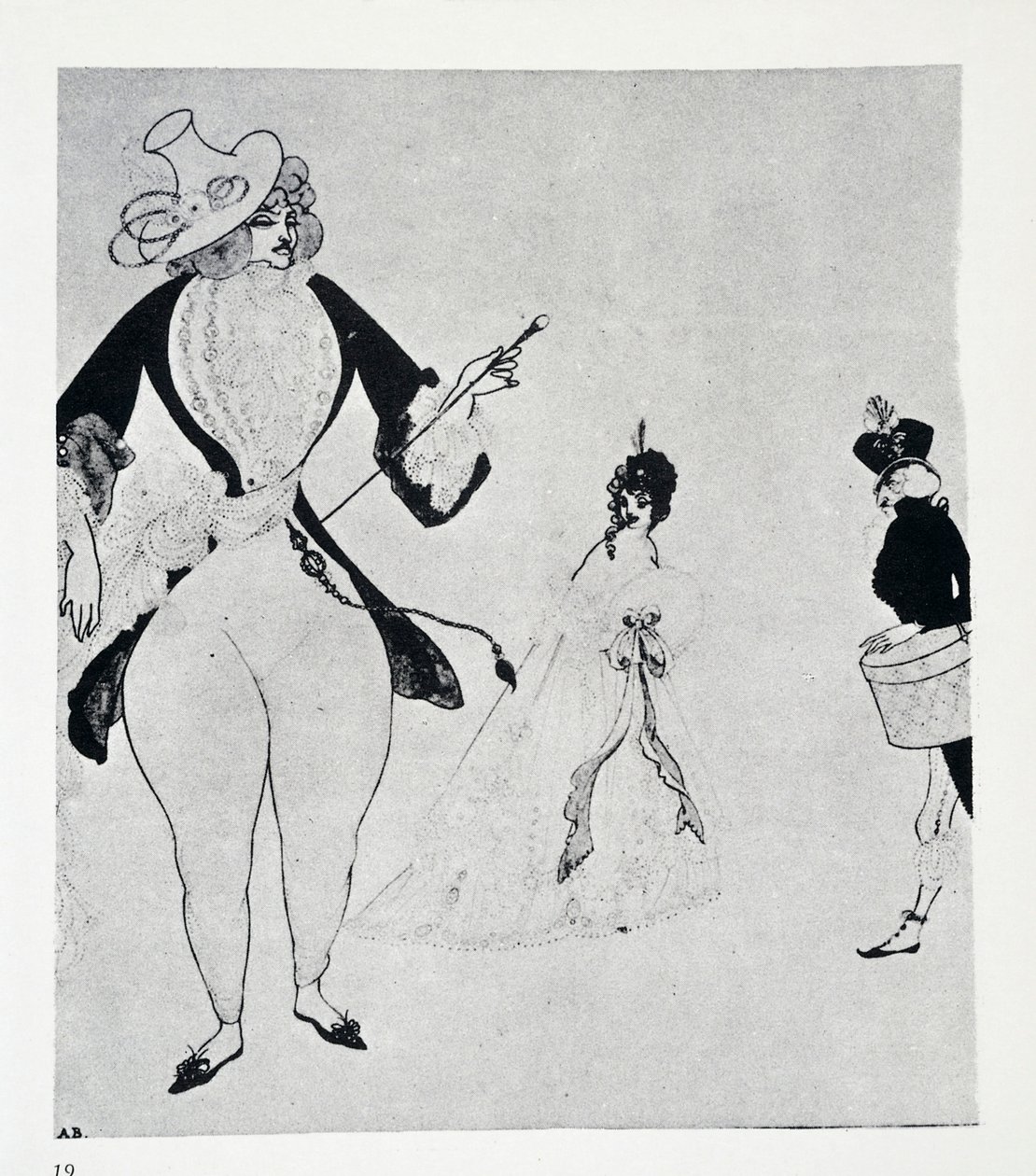 奥布里-比尔兹利（Aubrey Beardsley）（1872-1898）创作的《德阿尔贝特寻找他的理想》。 作者 奥布里·比尔兹利
