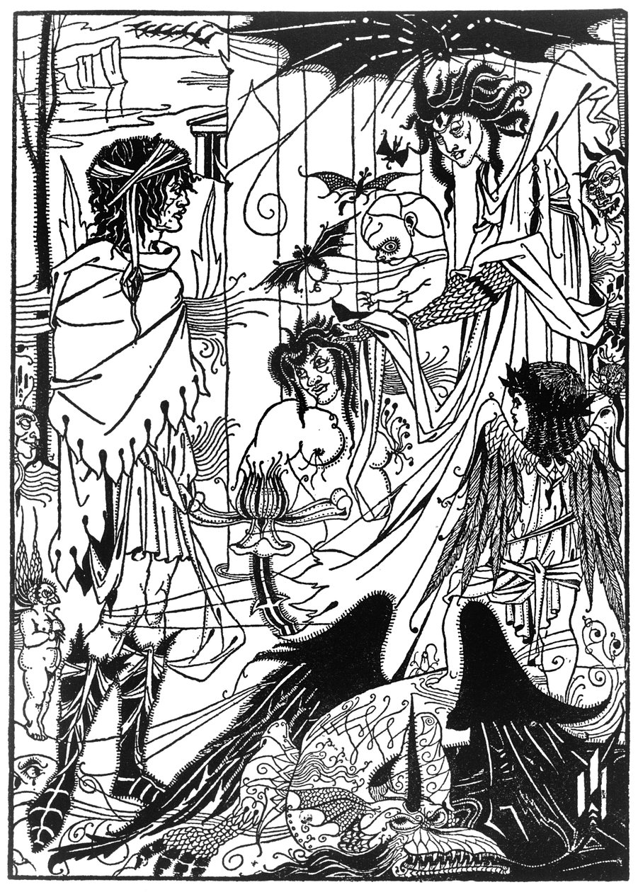 &39;梦想&39;，1894年 作者 奥布里·比尔兹利