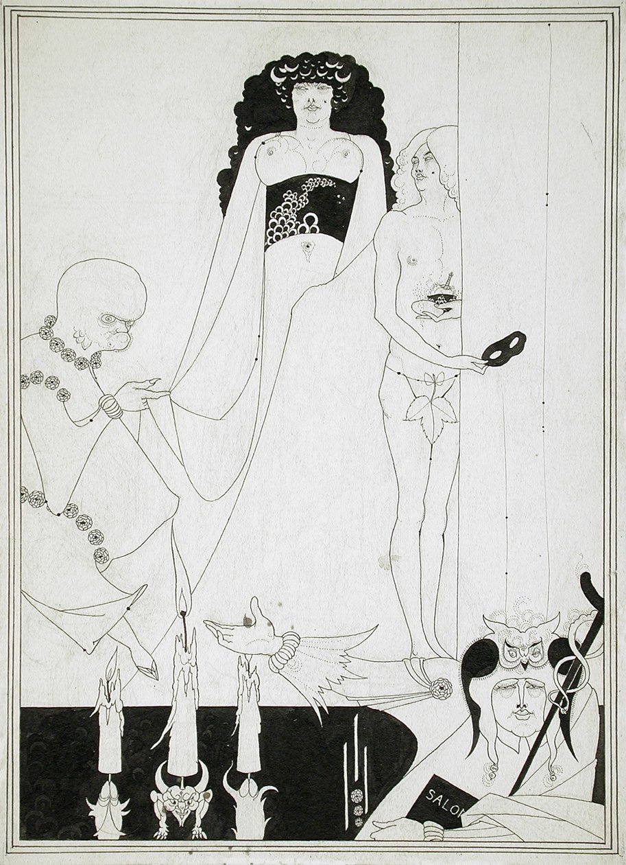 输入Herodias。莎乐美插画，奥斯卡·王尔德（Oscar Wilde） 作者 奥布里·比尔兹利