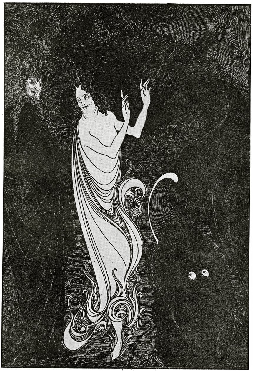 Das Rheingold的第四个Tableau，来自&39;The Savoy&39;的插图，1896年 作者 奥布里·比尔兹利