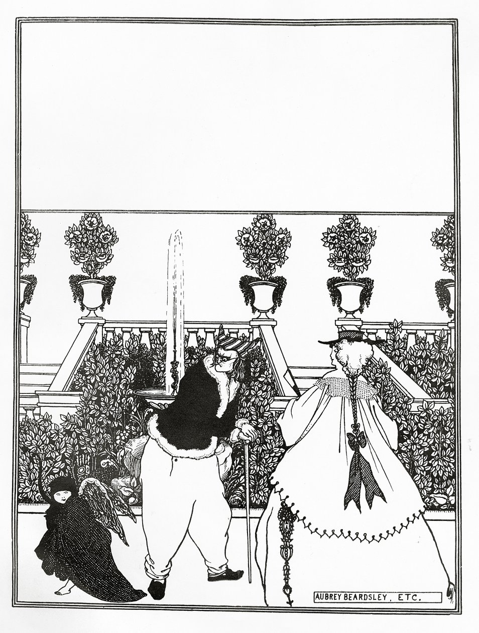 1896年&39;The Savoy&39;的封面设计 作者 奥布里·比尔兹利