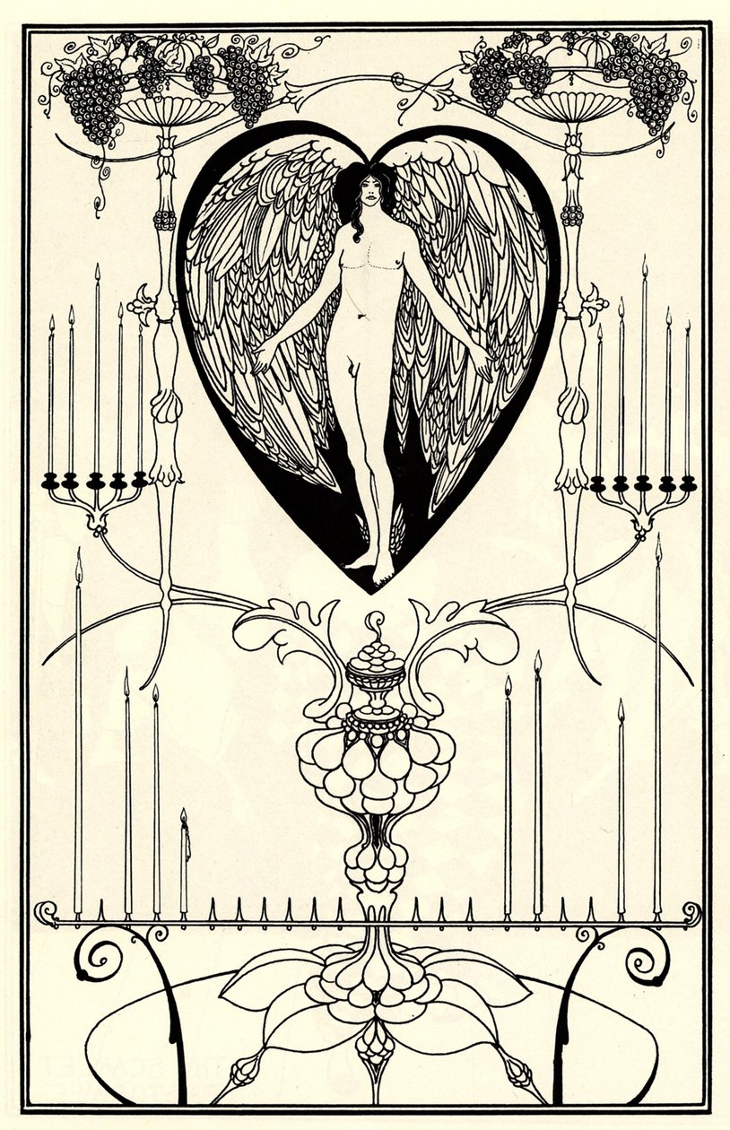 马克·安德烈·拉法洛维奇的《爱的镜子》插图，1895年 作者 奥布里·比尔兹利
