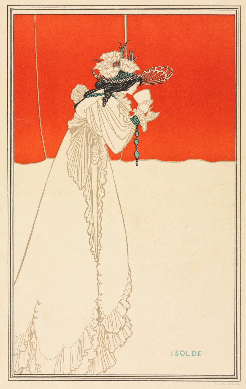 伊索尔德（Isolde），1895年。 作者 奥布里·比尔兹利