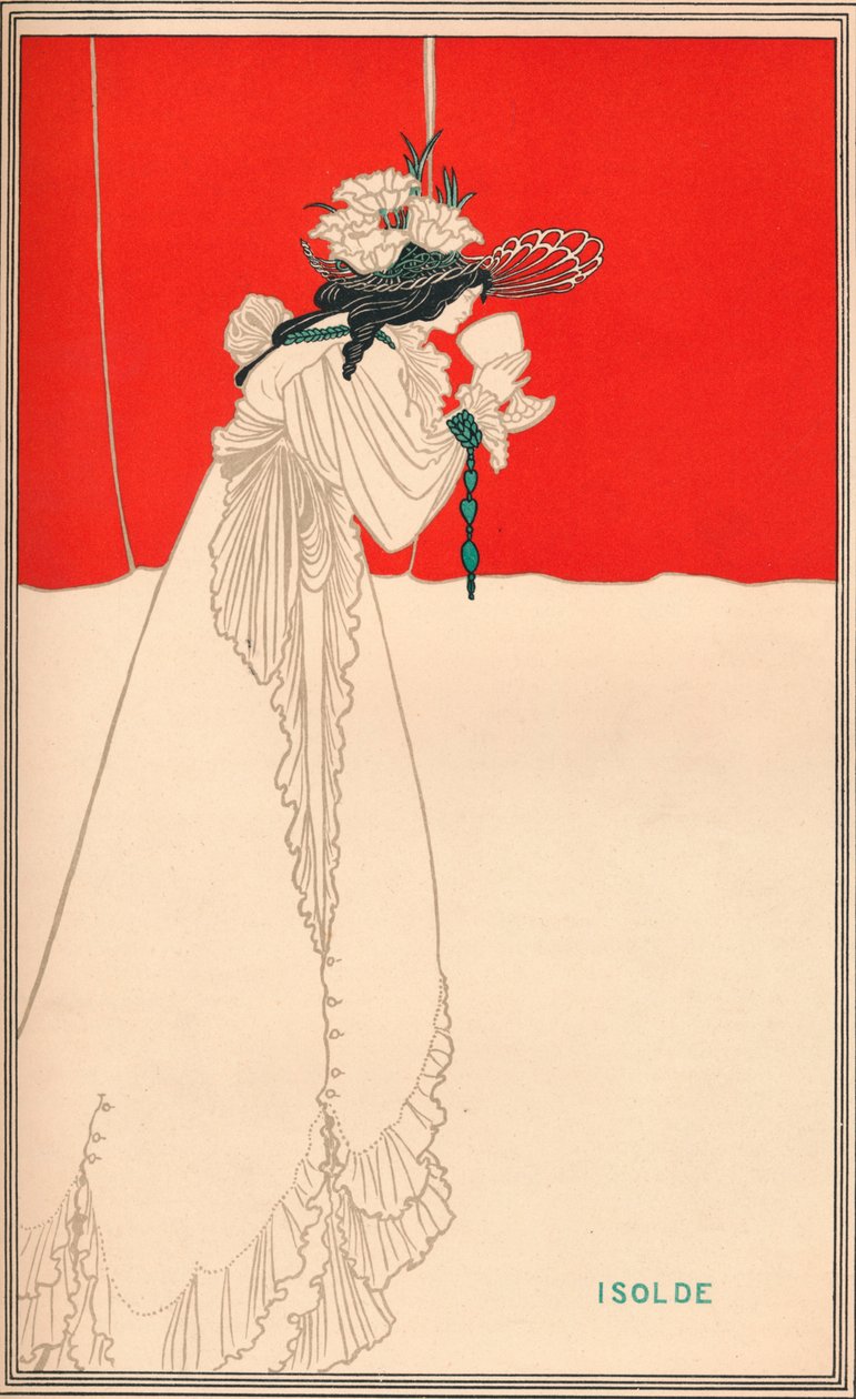 伊索尔德（Isolde），c1895年，1896年 作者 奥布里·比尔兹利