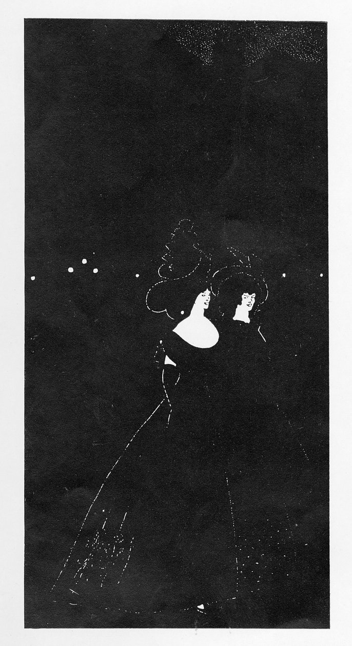 Les Passades，来自&39;今天的冬天数&39;，1894年的插图 作者 奥布里·比尔兹利