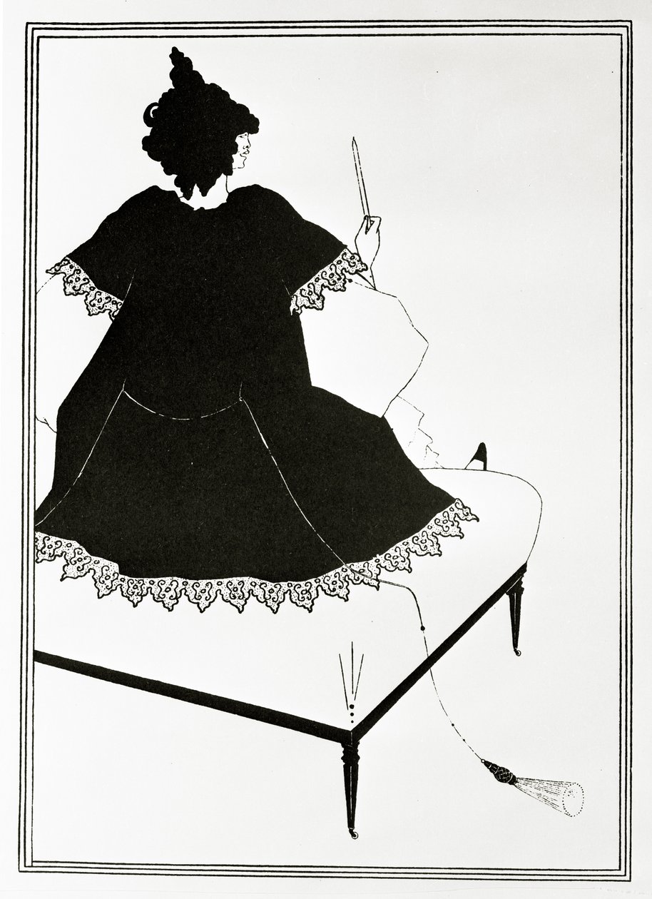 莎乐美女主人，或假阳具的女人，c.1894 作者 奥布里·比尔兹利