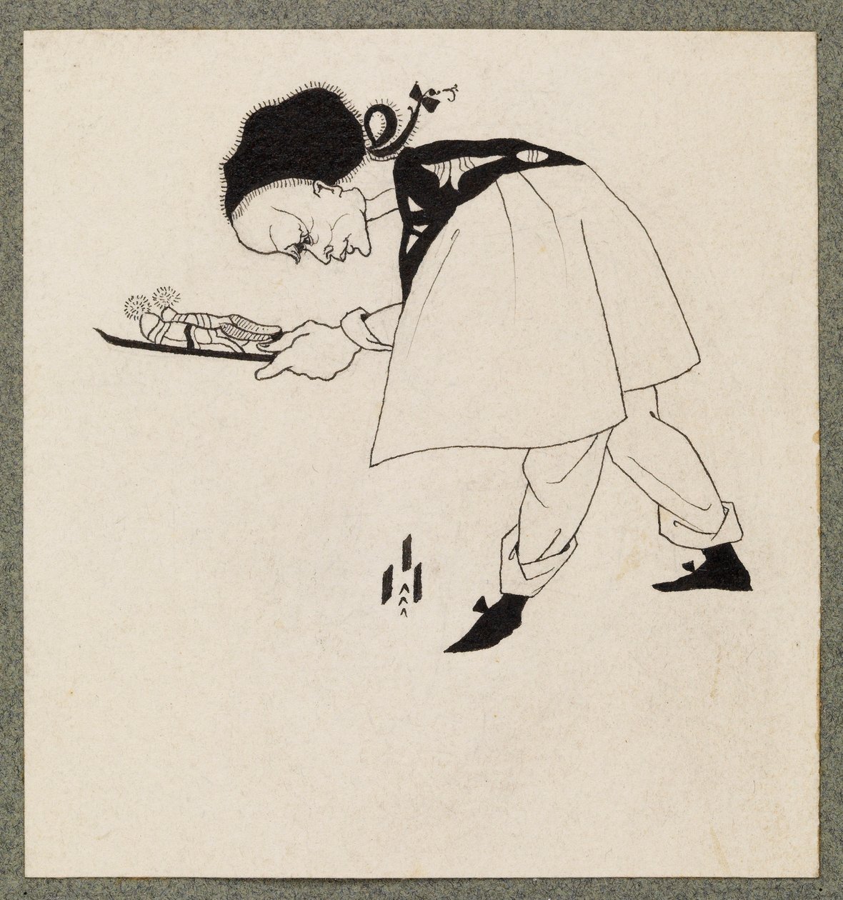 随身拖鞋，1893年 作者 奥布里·比尔兹利