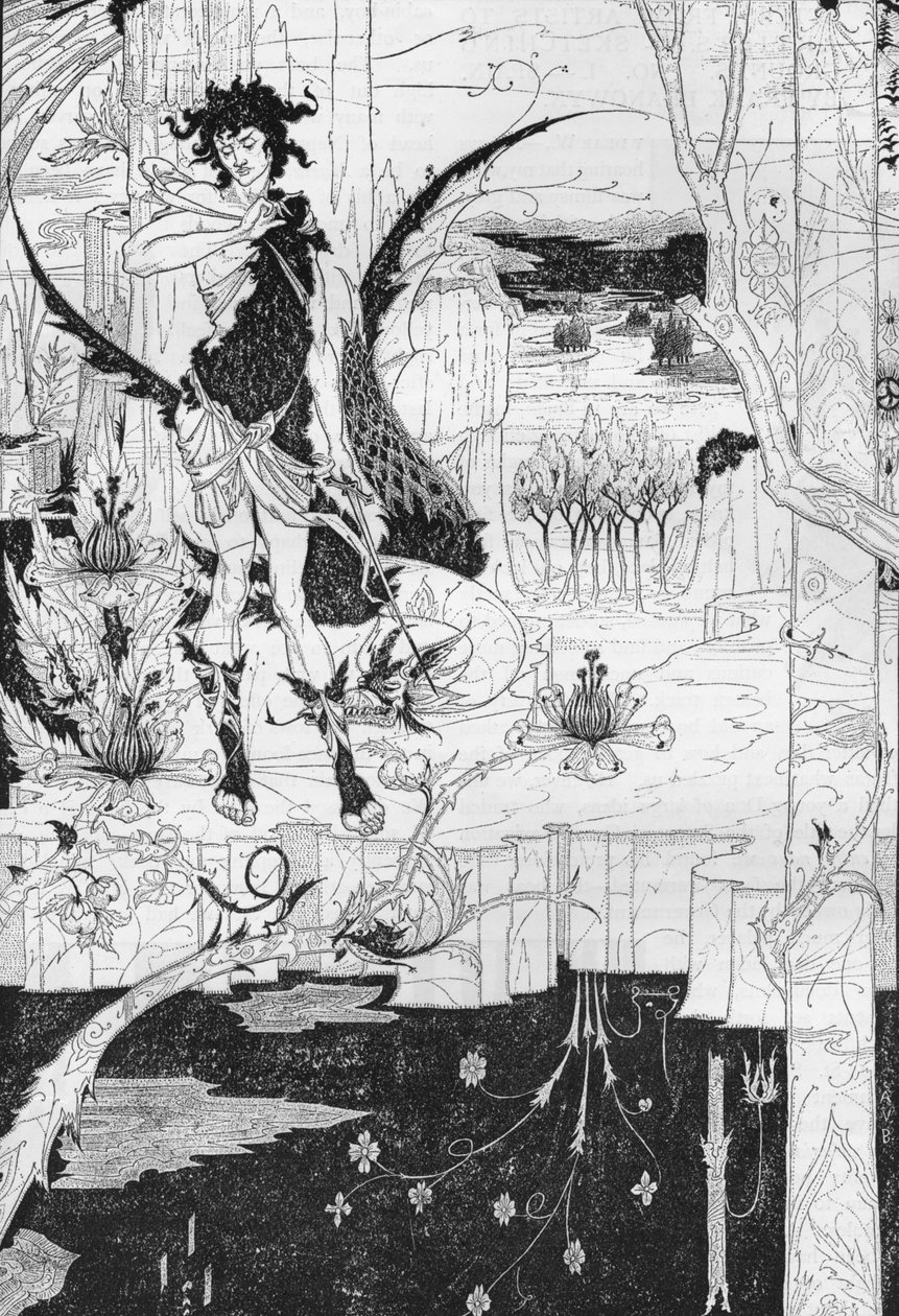 齐格弗里德（Siegfried），第二幕，c1893 作者 奥布里·比尔兹利