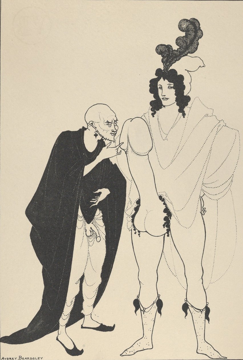 对先驱者的审查，为阿里斯托芬的《莱西特拉塔》，约1926年。 作者 奥布里·比尔兹利