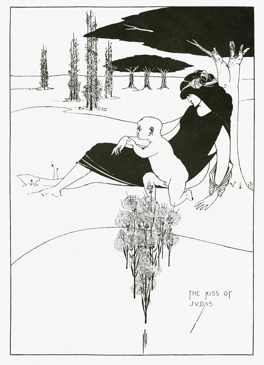 犹大之吻，1893年 作者 奥布里·比尔兹利
