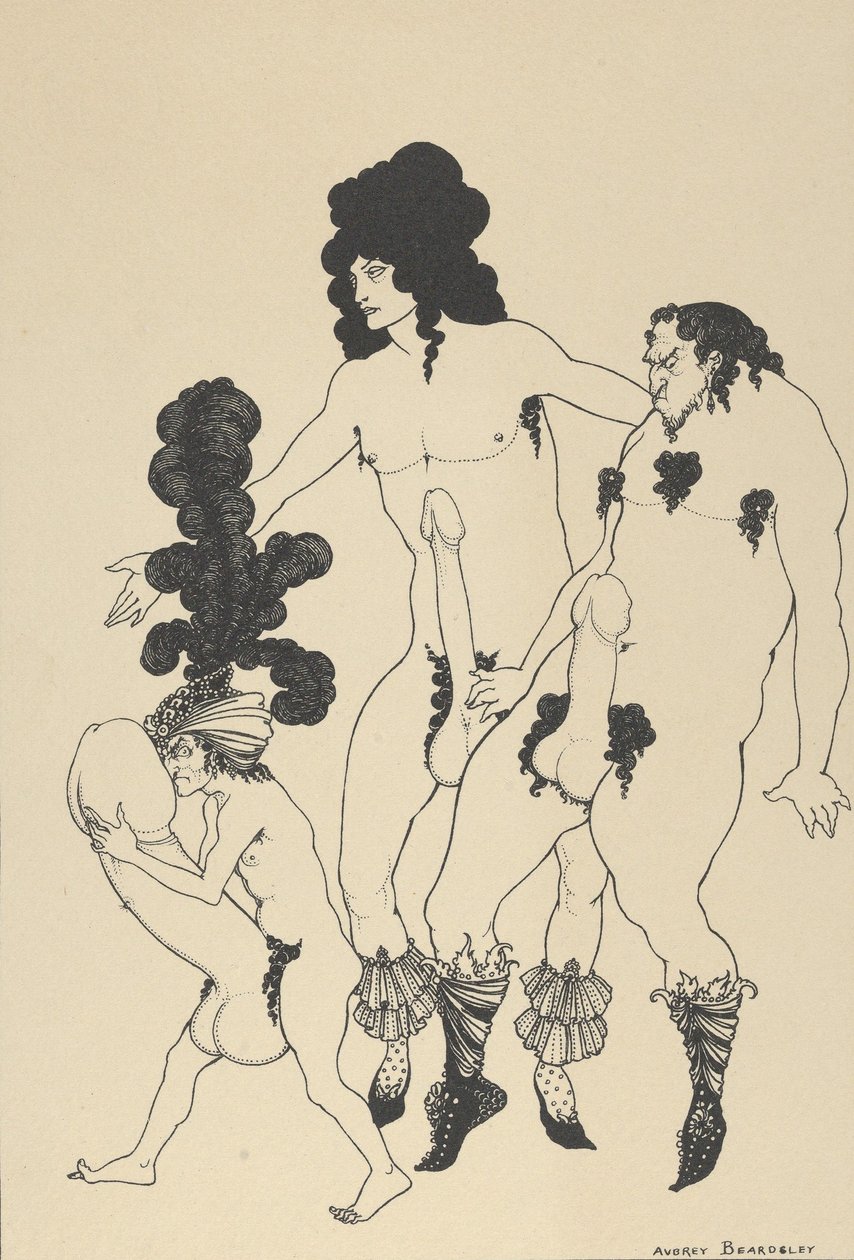 拉塞德蒙大使，为阿里斯托芬的《莱西特拉塔》，约1926年。 作者 奥布里·比尔兹利