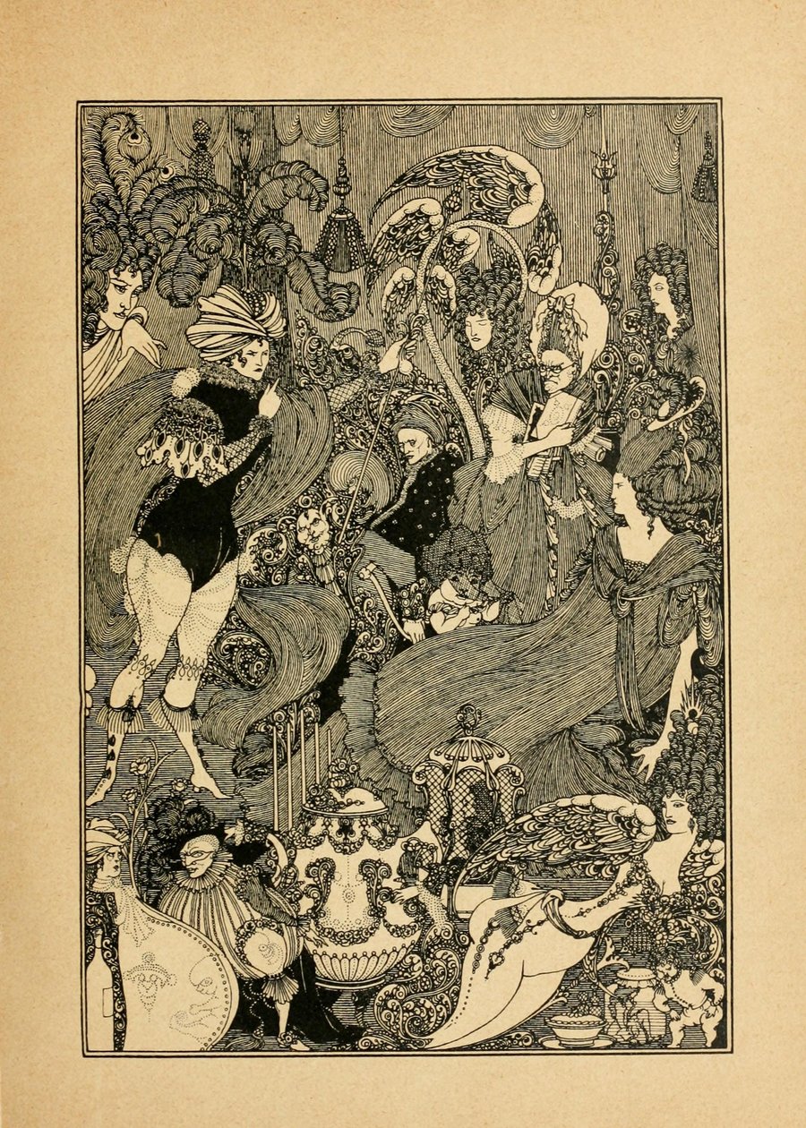 锁的强奸。亚历山大·波普（Alexander Pope）的《洞穴洞穴》插图 作者 奥布里·比尔兹利