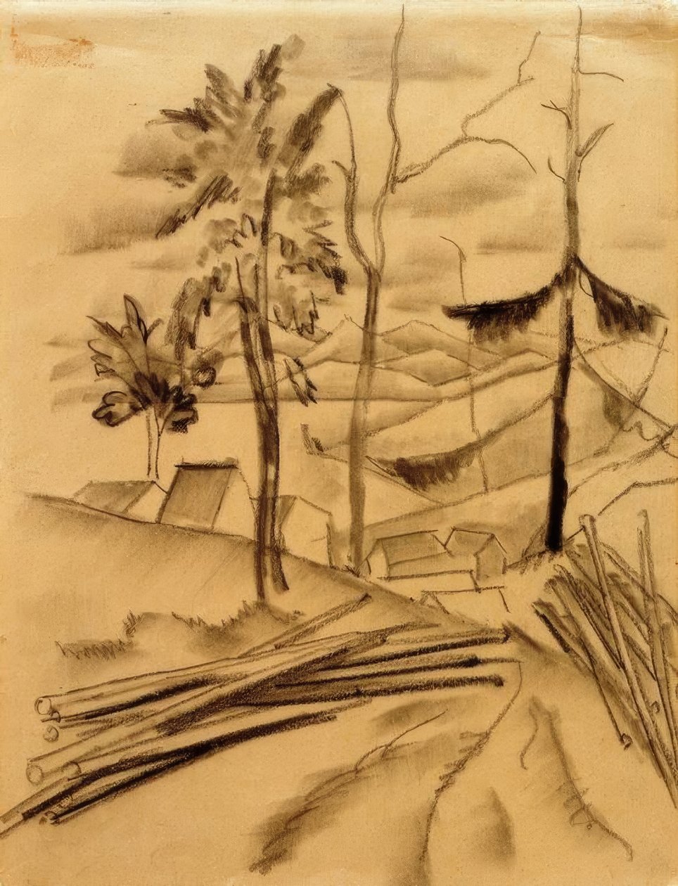 风景与树干 作者 奥古斯特·马克