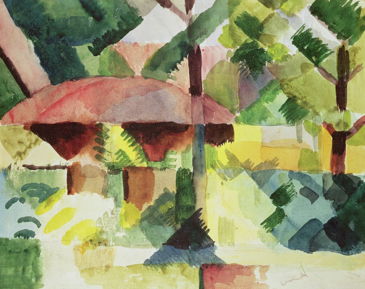 花园，1914年 作者 奥古斯特·马克