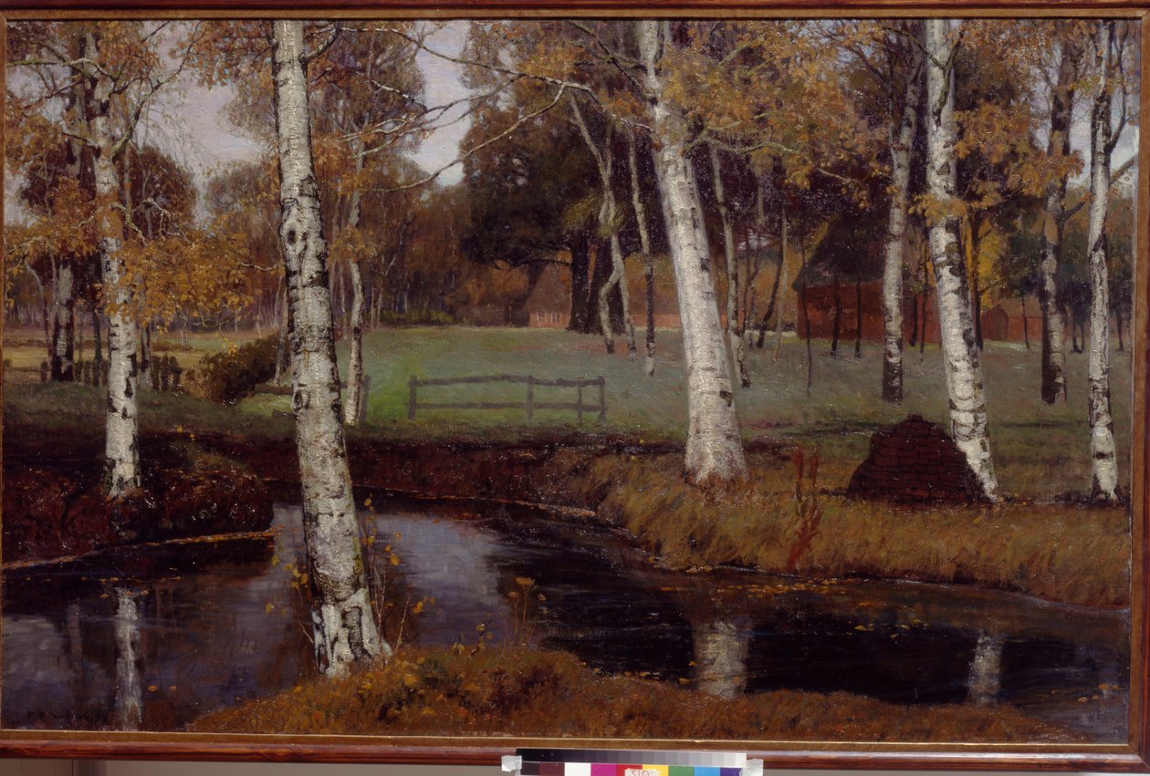 Landscape by Overbeck, Fritz (1869-1909). Oil on canvas 作者 奥古斯特·奥贝克