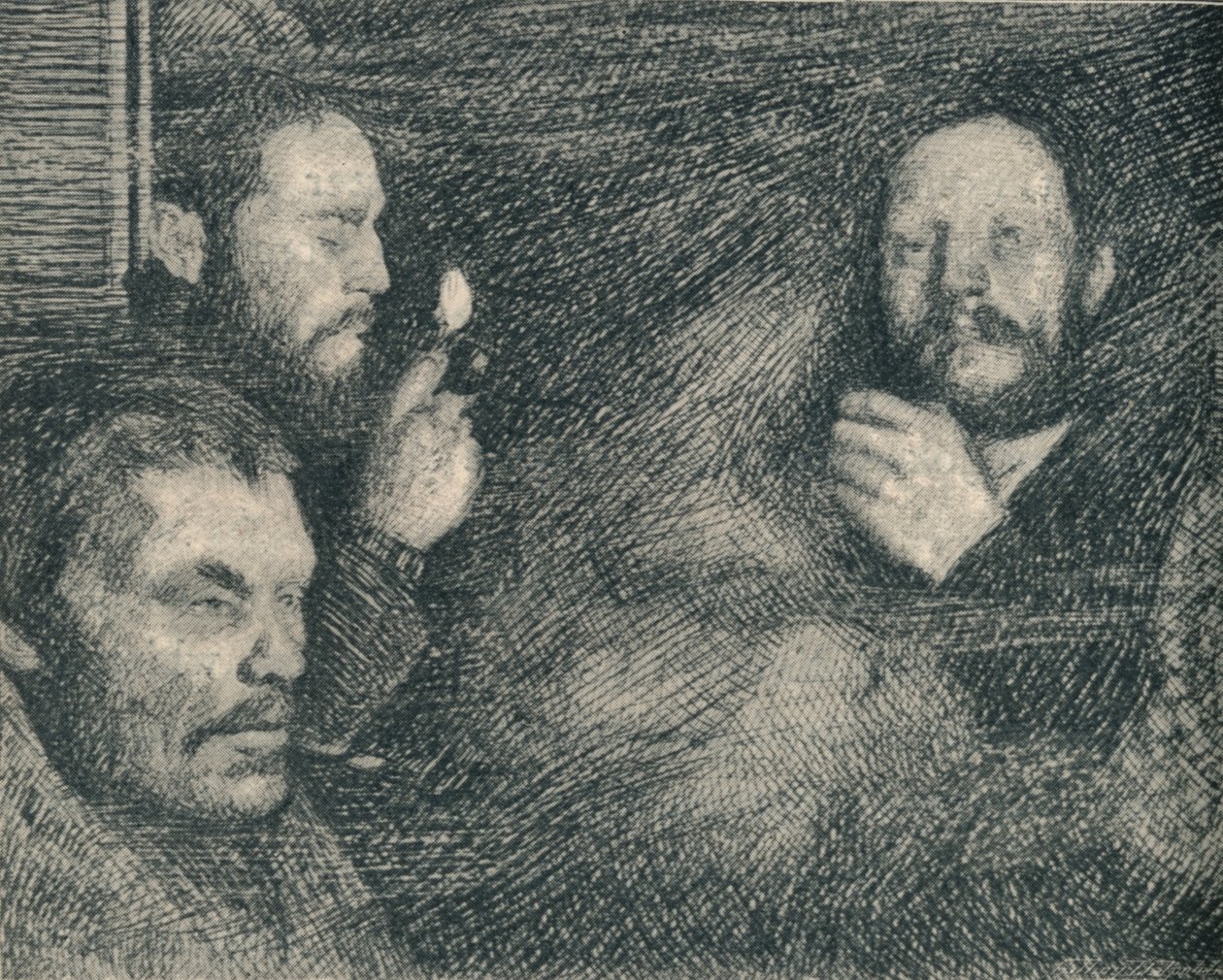 烟囱中的烟雾。，c1893-1896，1897年 作者 奥古斯特·埃巴克（August Eiebakke）