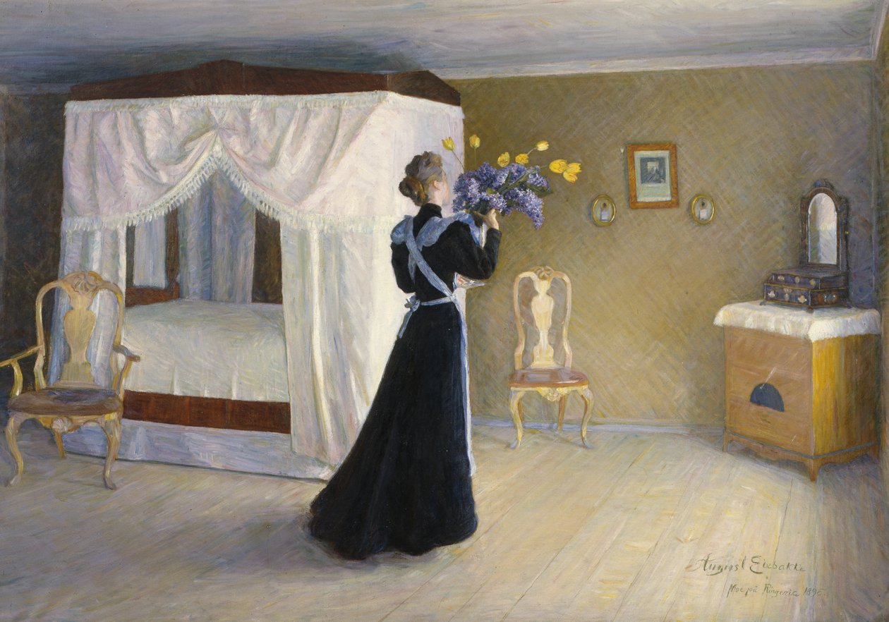 林盖克莫农场内部 作者 奥古斯特·埃巴克（August Eiebakke）