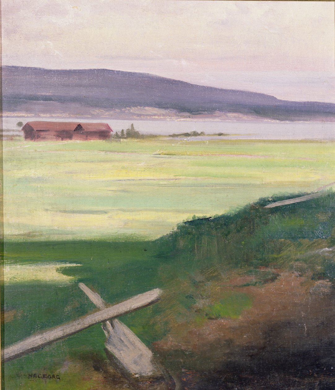 与Stile，Norrland，瑞典的风景 作者 奥古斯特·哈格堡